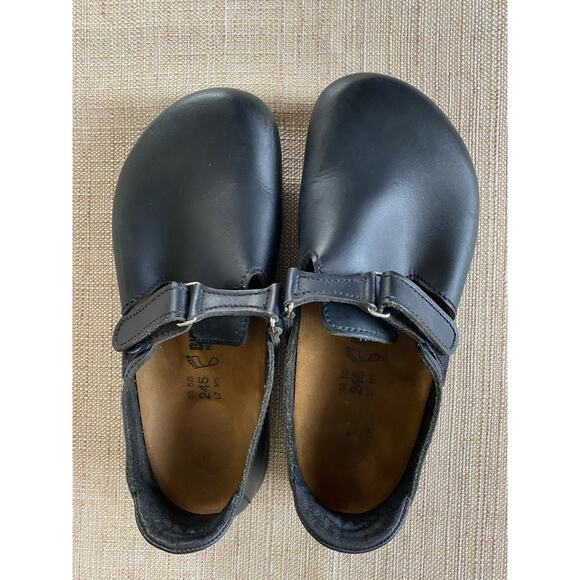BIRKENSTOCK Original London Clog Black Oiled Leather Unisex Size L7 M5 - Picture 1 of 10